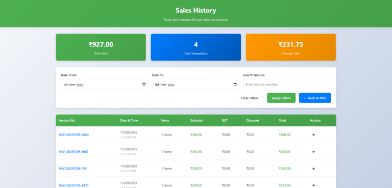 Free POS System Source Code – Basic Billing & Inventory