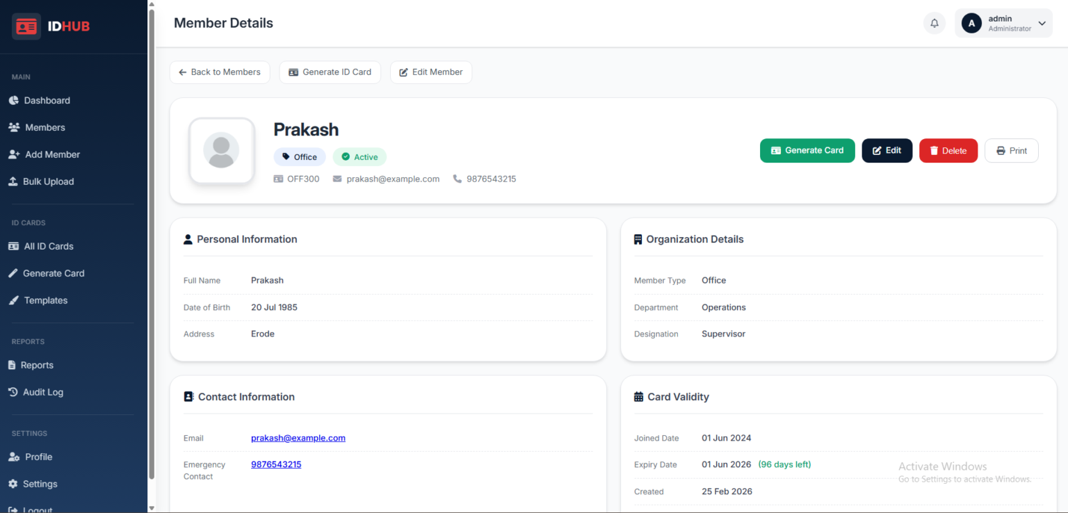 Online ID Card Generator Software with Full Source Code