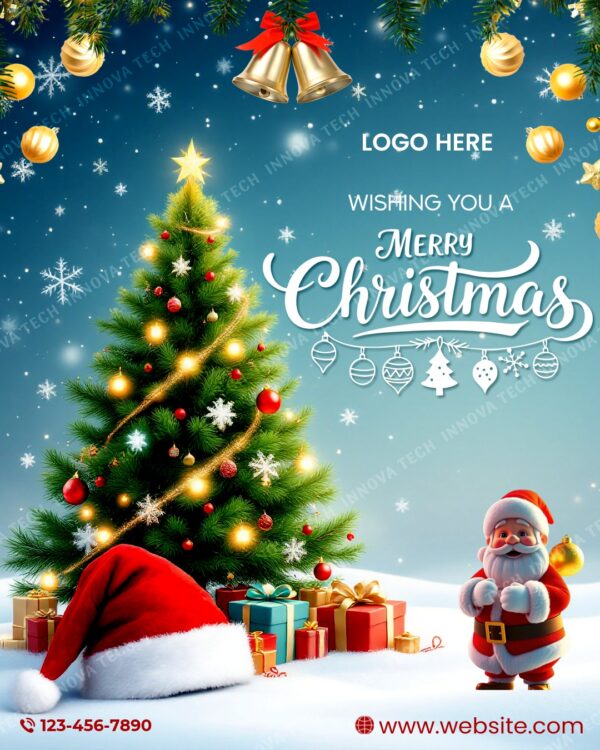 christmas poster psd design