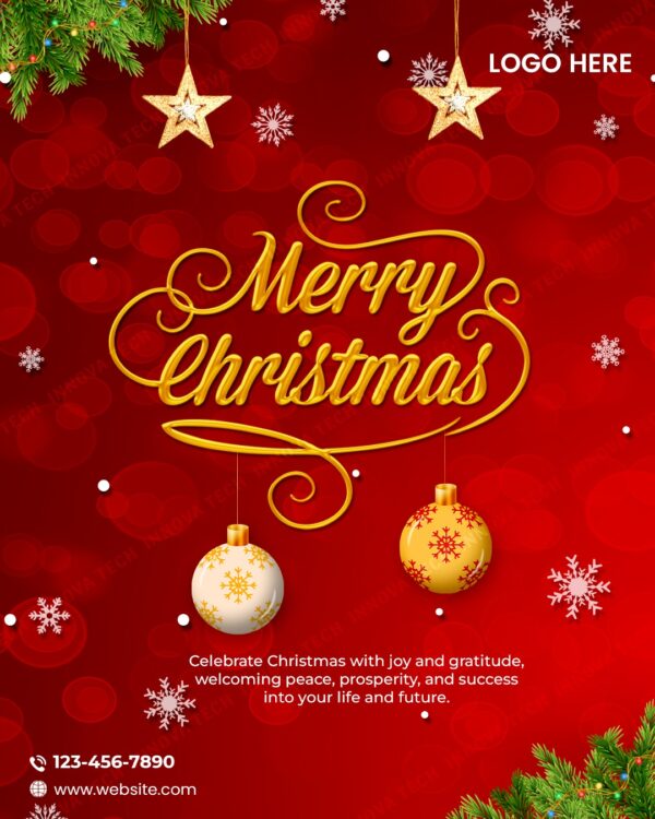 christmas poster psd design